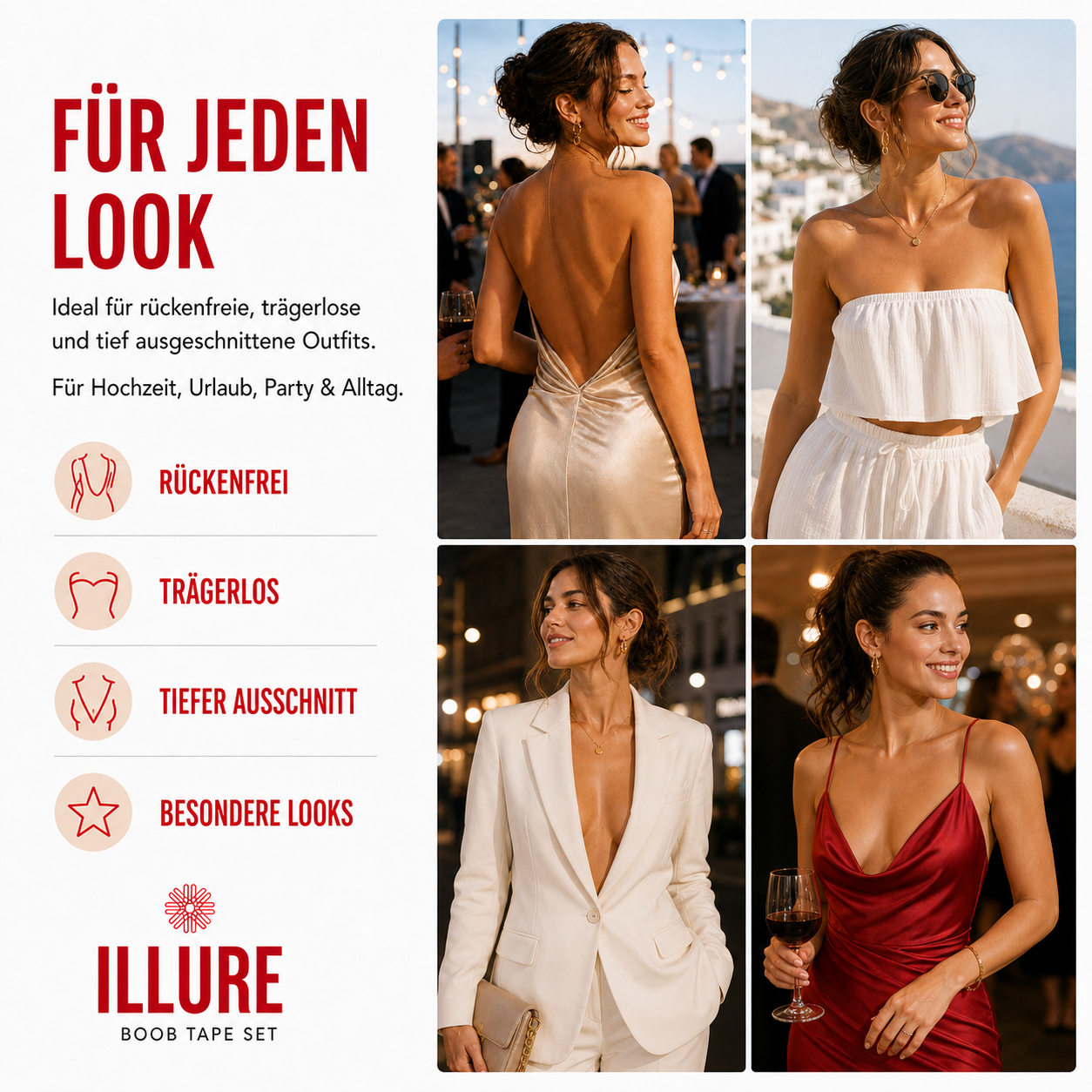 ILLURE® Premium Boob Tape | Bust Tape | Bruststraffungsband