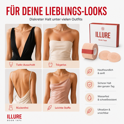ILLURE® Premium Boob Tape | Bust Tape | Bruststraffungsband