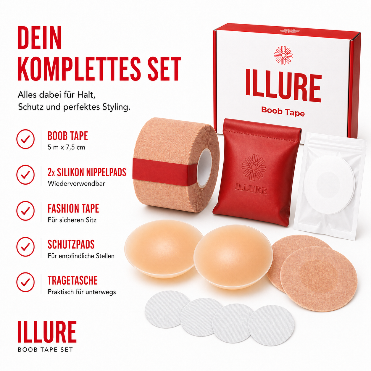 ILLURE® Premium Boob Tape | Bust Tape | Bruststraffungsband